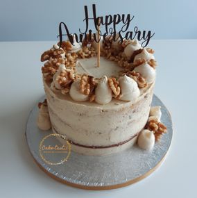 Wedding Anniversary Cake - Coffee & Walnut Cake